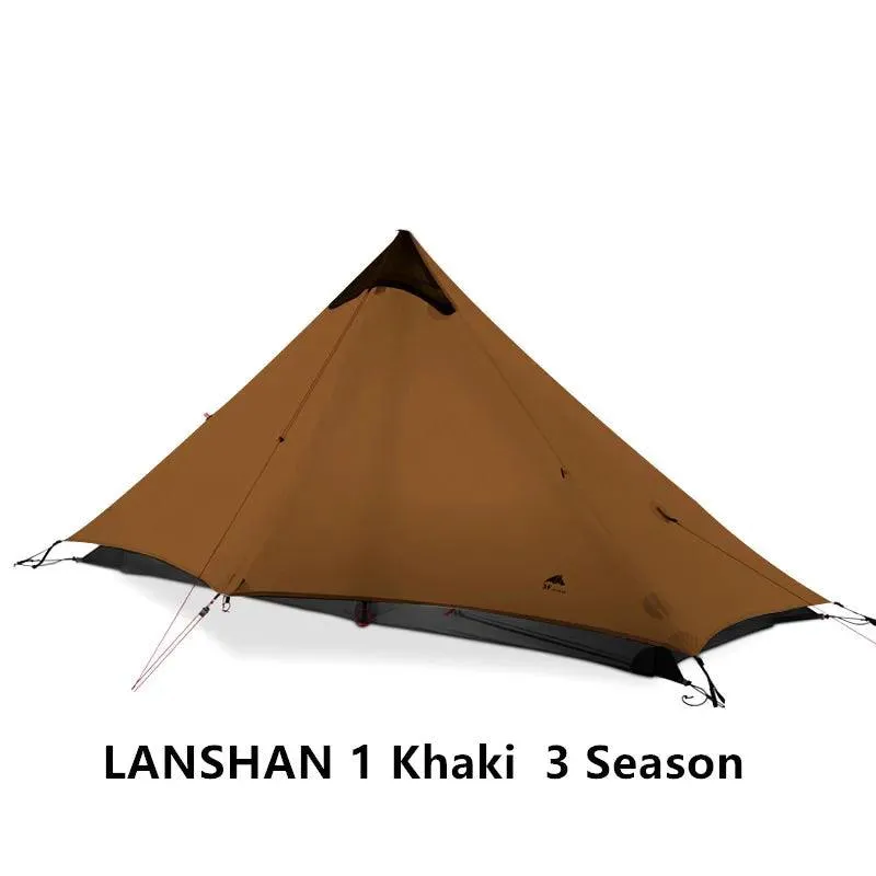 🏕️ FLAME'S CREED Lanshan 1 Person Ultralight Camping Tent | Single Man, 3-Season, Professional 15D Silnylon Rodless Trekking Tent 🎒