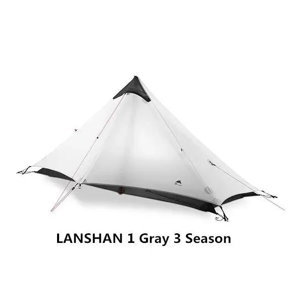 🏕️ FLAME'S CREED Lanshan 1 Person Ultralight Camping Tent | Single Man, 3-Season, Professional 15D Silnylon Rodless Trekking Tent 🎒