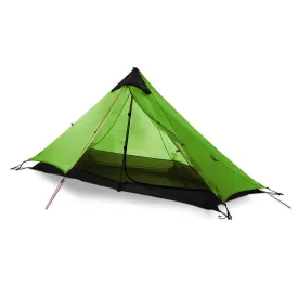 🏕️ FLAME'S CREED Lanshan 1 Person Ultralight Camping Tent | Single Man, 3-Season, Professional 15D Silnylon Rodless Trekking Tent 🎒