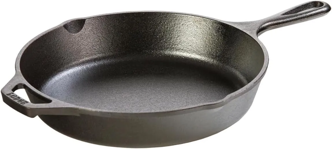 10.25 Inch Pre-Seasoned Cast Iron Skillet – Versatile Teardrop Handle Made in USA