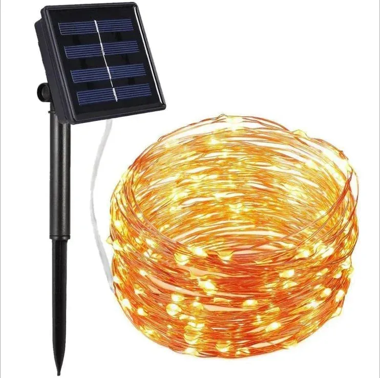 10M Copper Solar fairy Light -Warm white