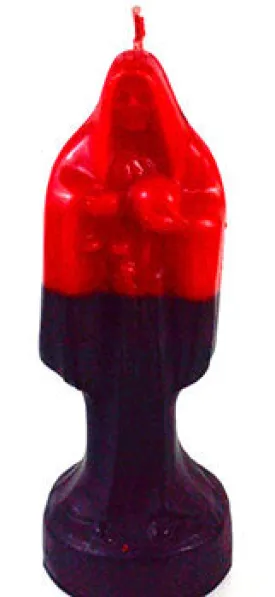 10" Red/ Black Holy Death Candle