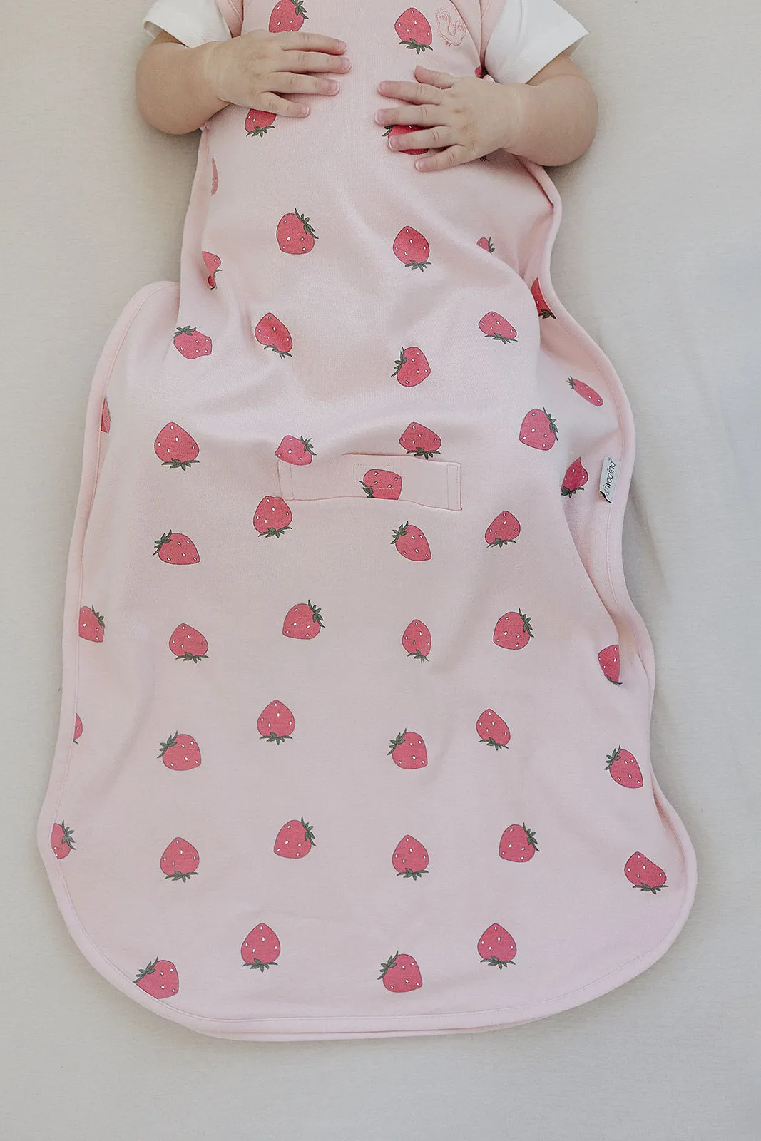 4 Season Ultimate Baby Sleep Bag, Merino Wool & Organic Cotton, 2 Months - 2 Years, Strawberry