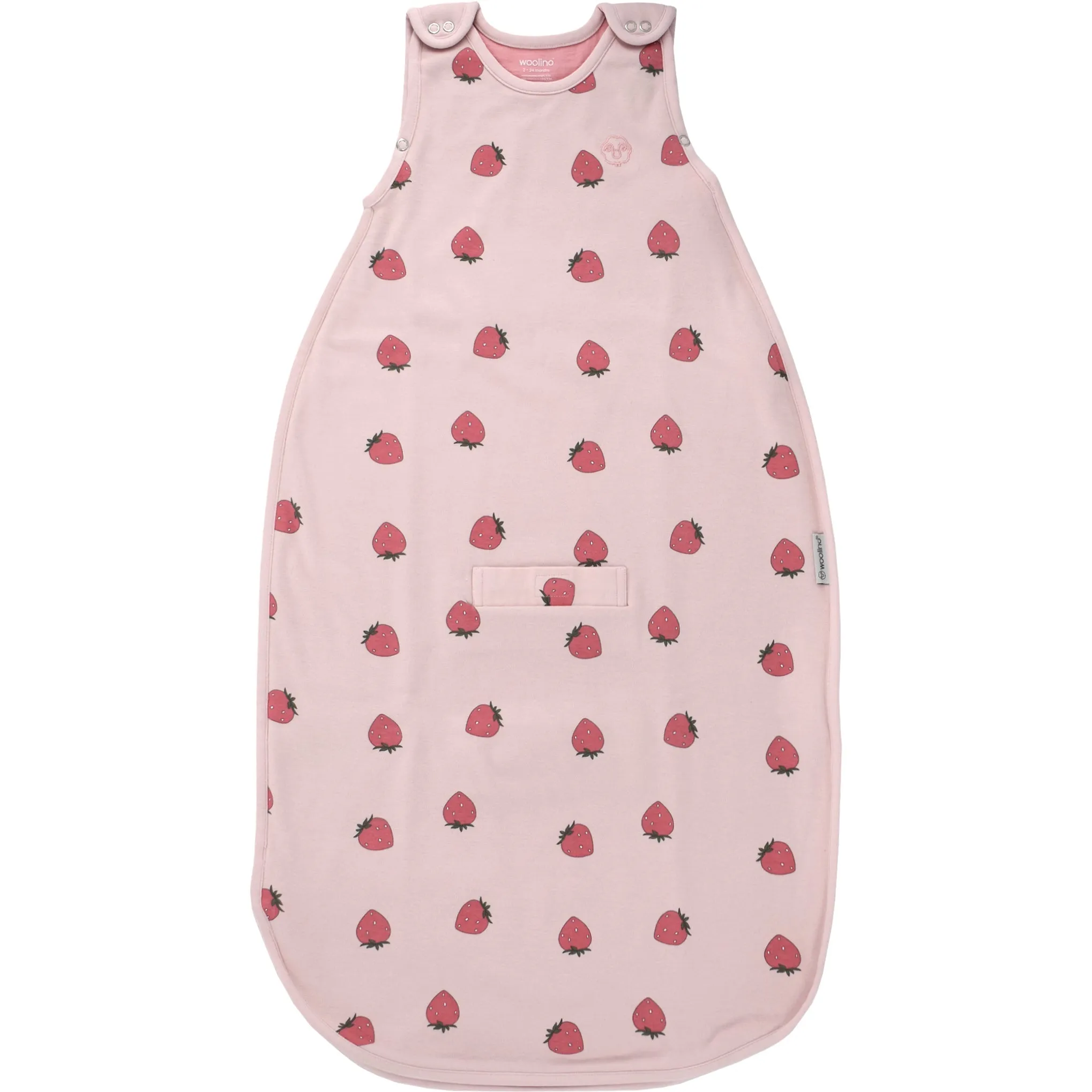 4 Season Ultimate Baby Sleep Bag, Merino Wool & Organic Cotton, 2 Months - 2 Years, Strawberry