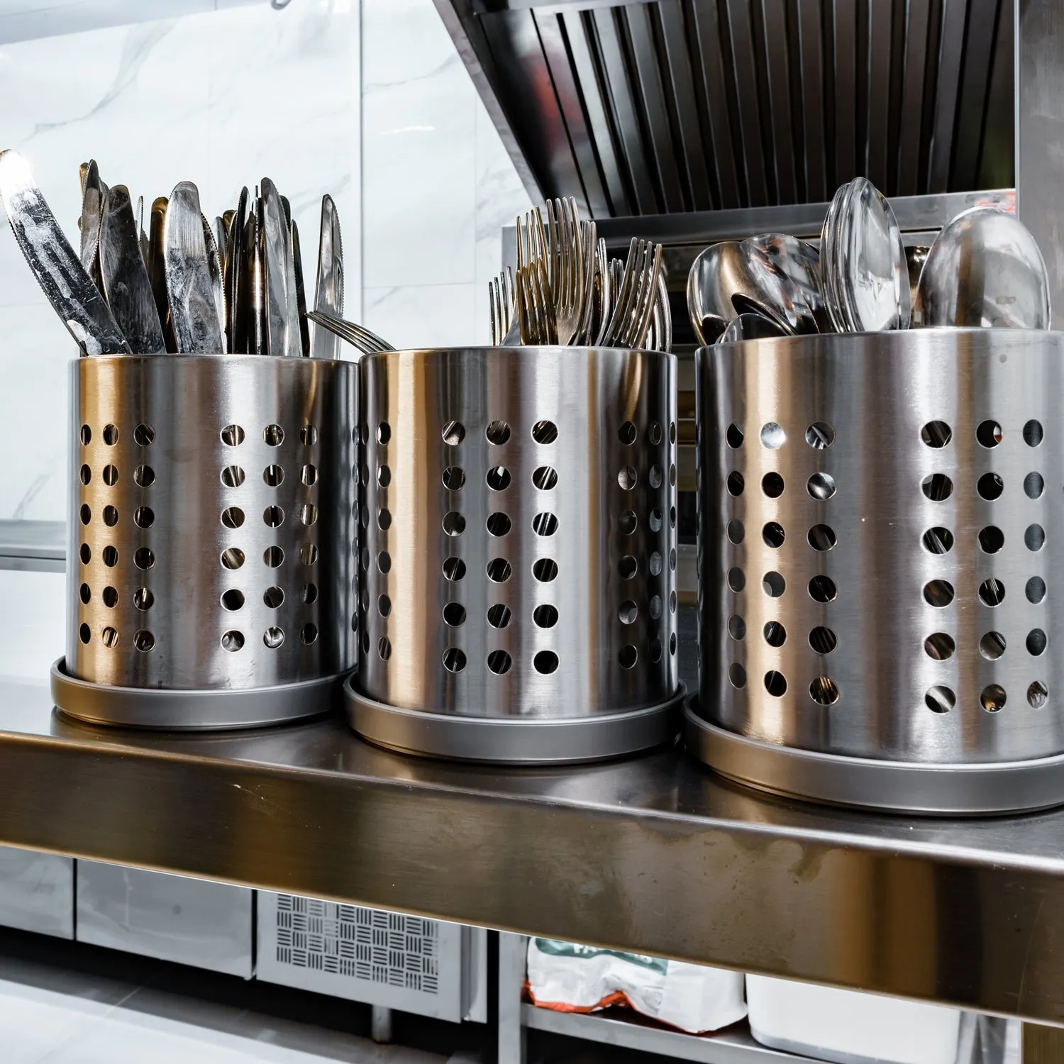 5142 Stand Stainless Steel Cutlery Holder, Pen Holder