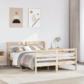 Bed Frame with Headboard without Mattress 120x190 cm Small Double