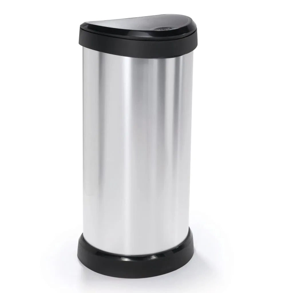 Curver Pedal Bin Deco Oval 40L Silver