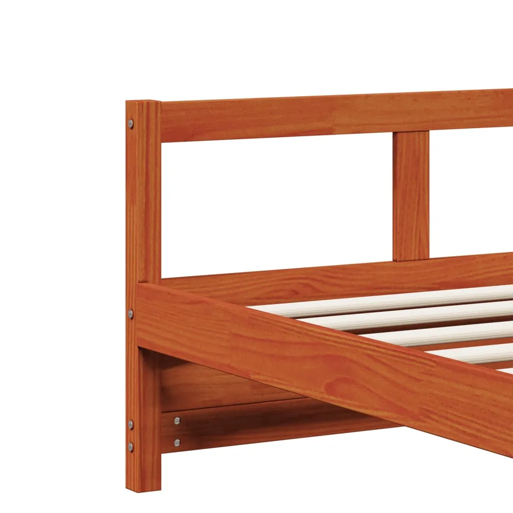 Daybed Wax Brown 90x200 cm Solid Wood Pine