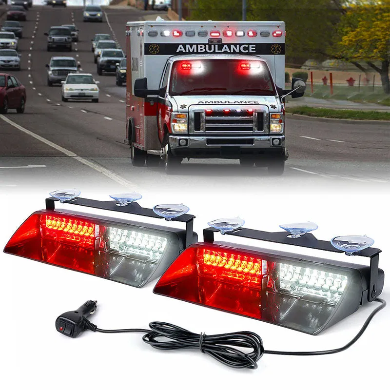 Dual LED Windshield Strobe Lights