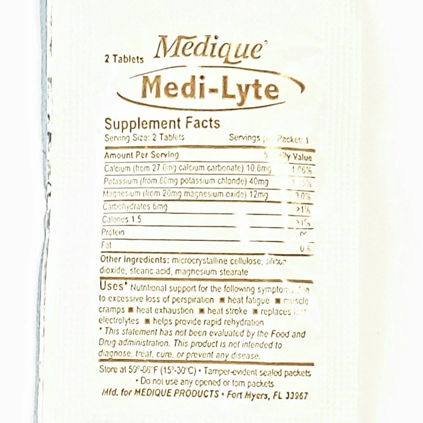 Electrolyte Tabs for Rapid Rehydration