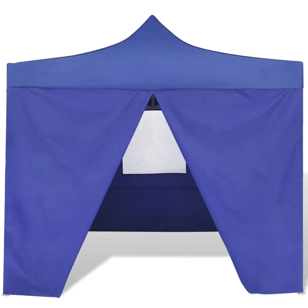 Foldable Tent 3x3 m with 4 Walls Blue