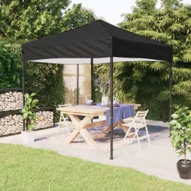 Folding Party Tent Black 2x2 m