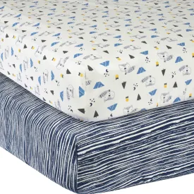 Gerber 2-Pack Baby Boys Fox Fitted Crib Sheet