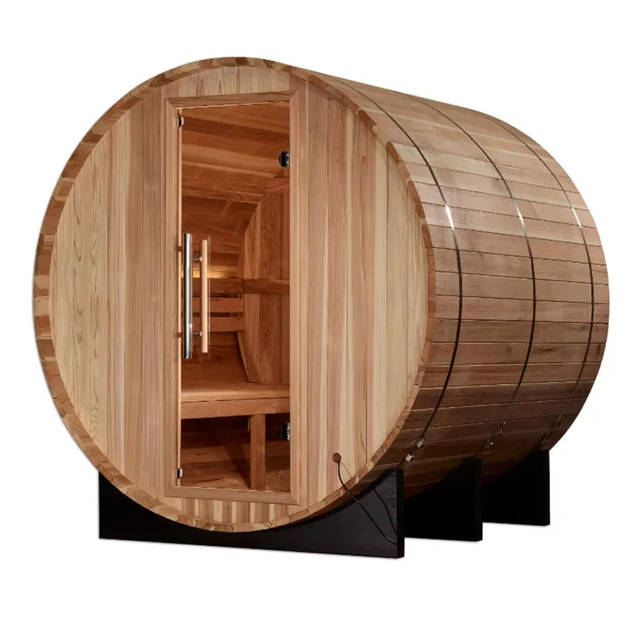 Golden Designs "Arosa" 4 Person Barrel Traditional Sauna -  Pacific Cedar