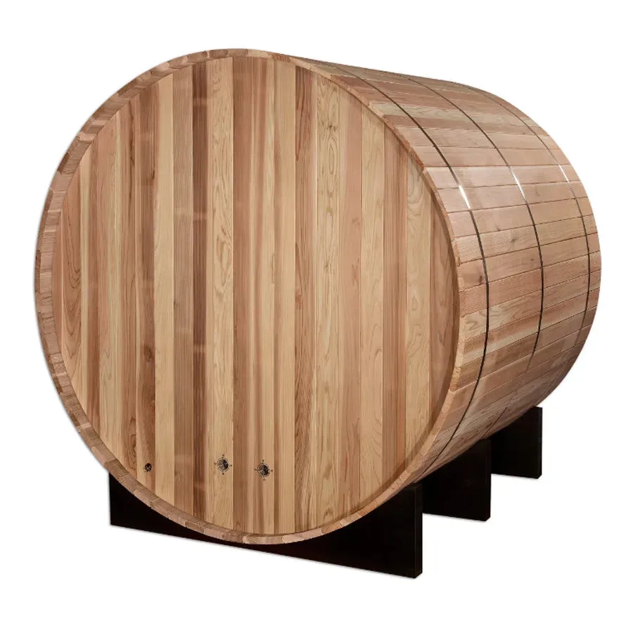 Golden Designs "Arosa" 4 Person Barrel Traditional Sauna -  Pacific Cedar