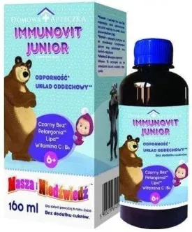 Immunovit Junior liquid 160ml Sambucus nigra, Pelargonium sidoides