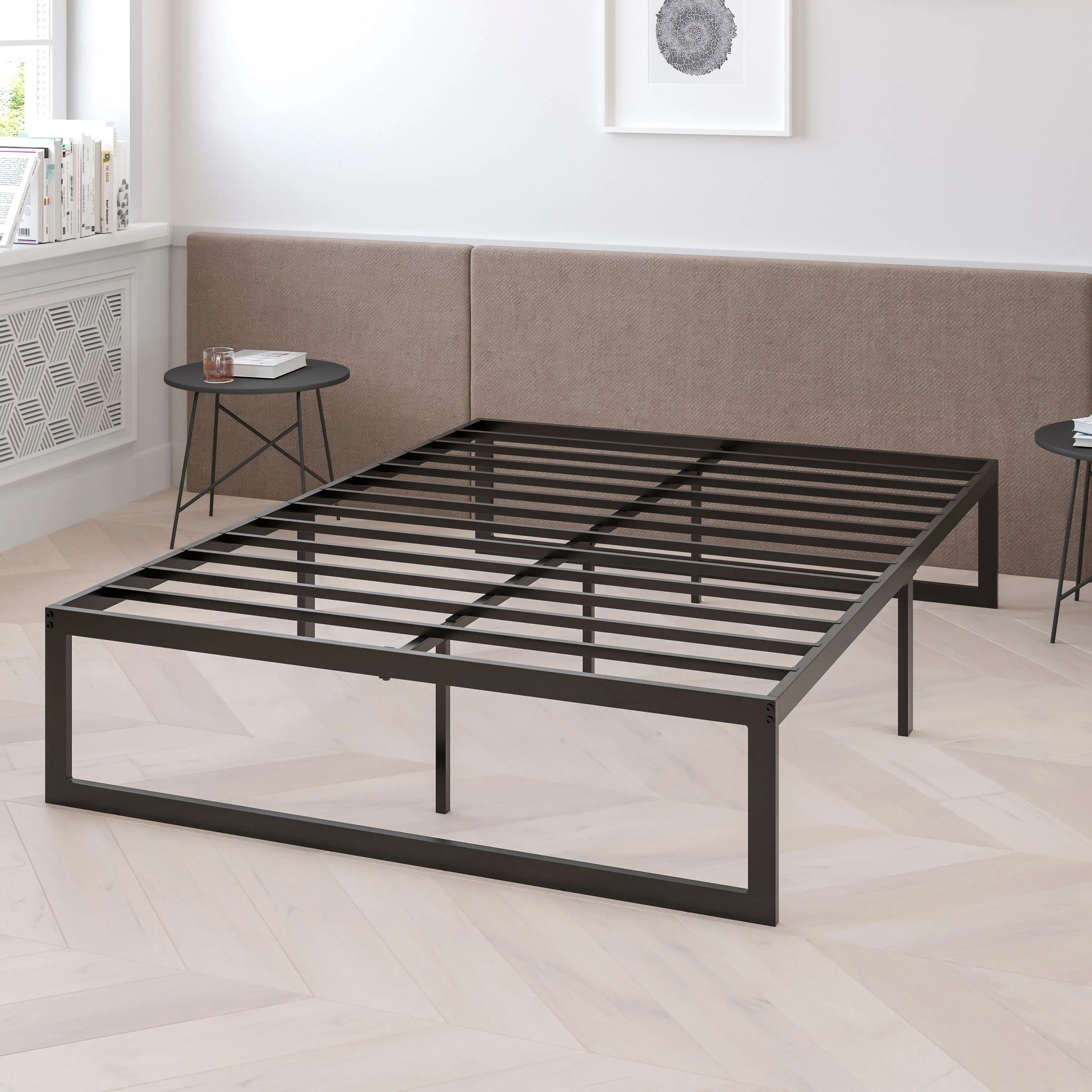 King Bed Frame & Mattress Set XU-BD10-12PSM-K-GG