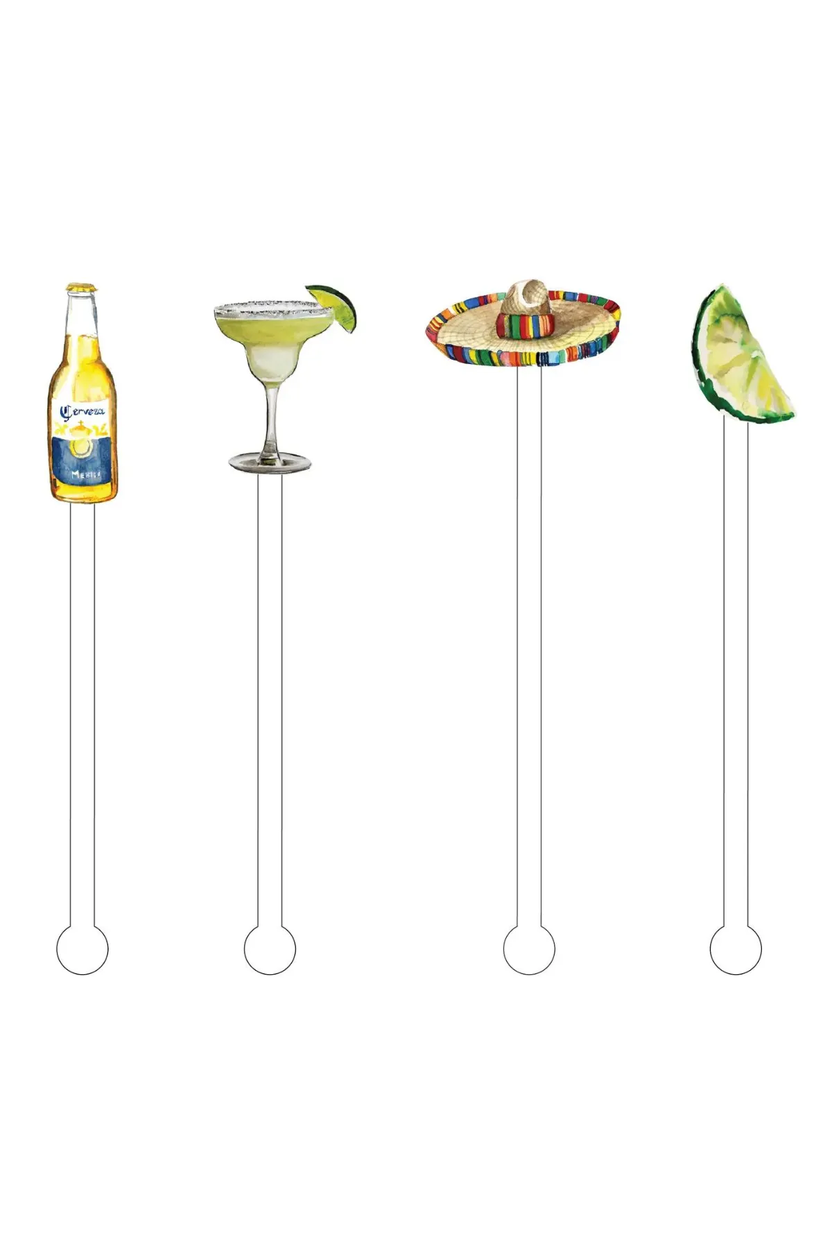 Margaritas In Mexico Acrylic Stir Sticks