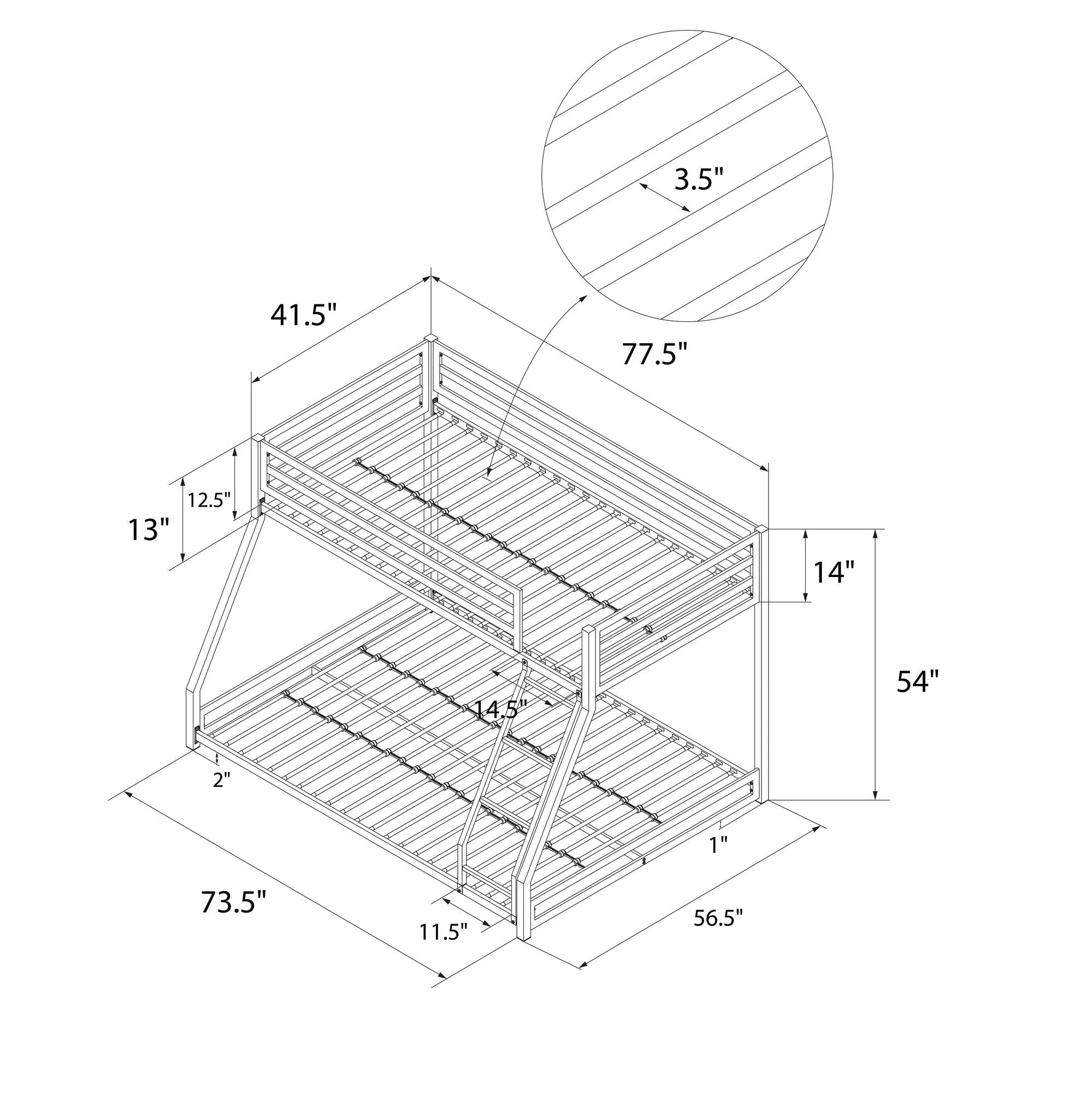 Miles Metal Bunk Bed