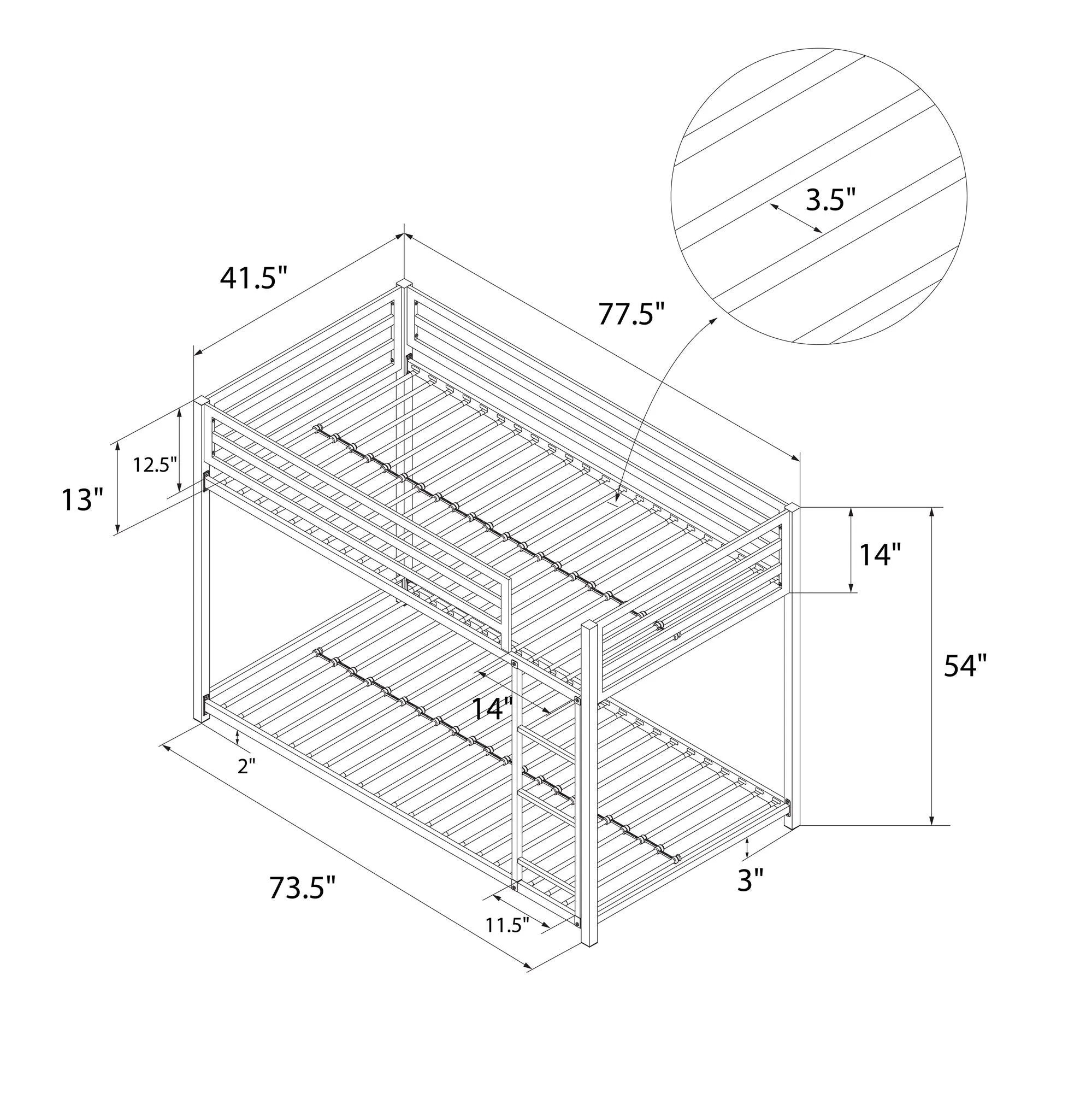 Miles Metal Bunk Bed