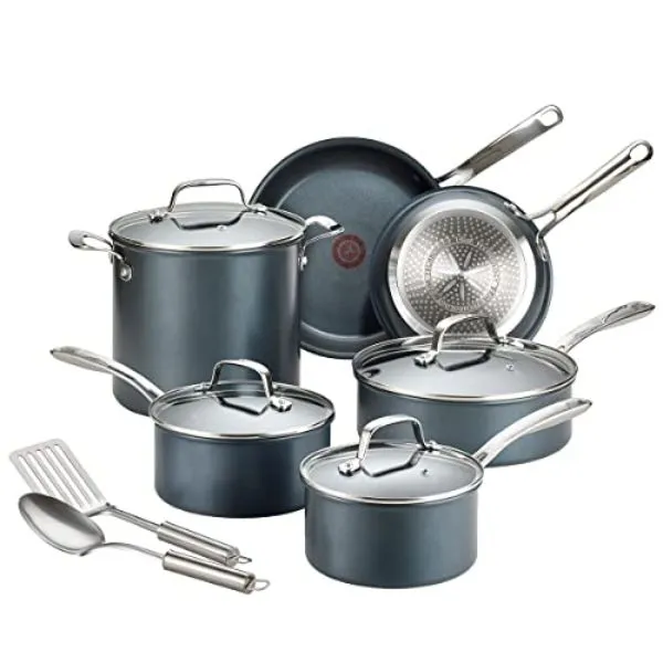 Platinum Nonstick Cookware Set with Induction Base, Unlimited Cookware Collection - 12 Piece