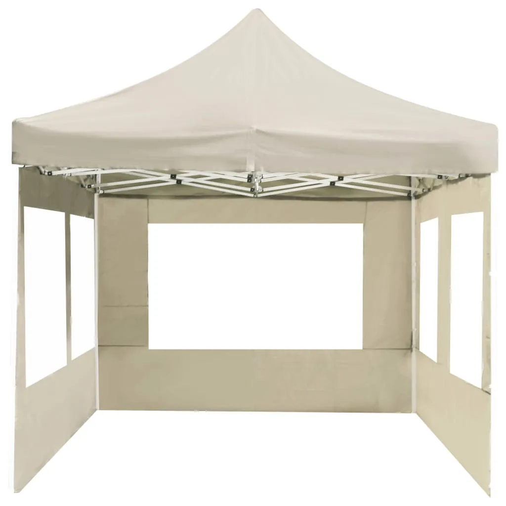 Professional Folding Party Tent with Walls Aluminium 6x3 m Cream