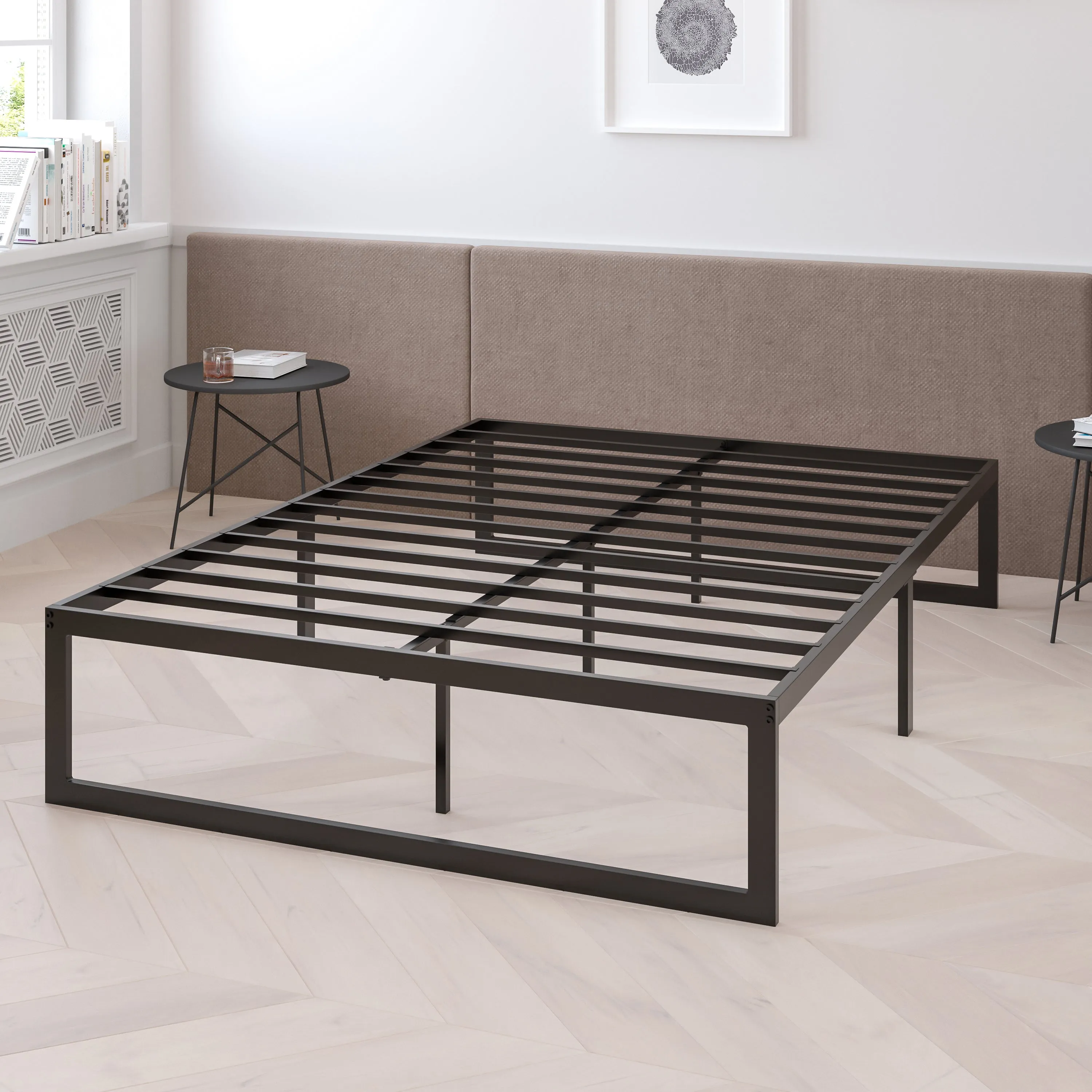 Queen Bed Frame & Mattress Set XU-BD10001-10PSM-Q-GG