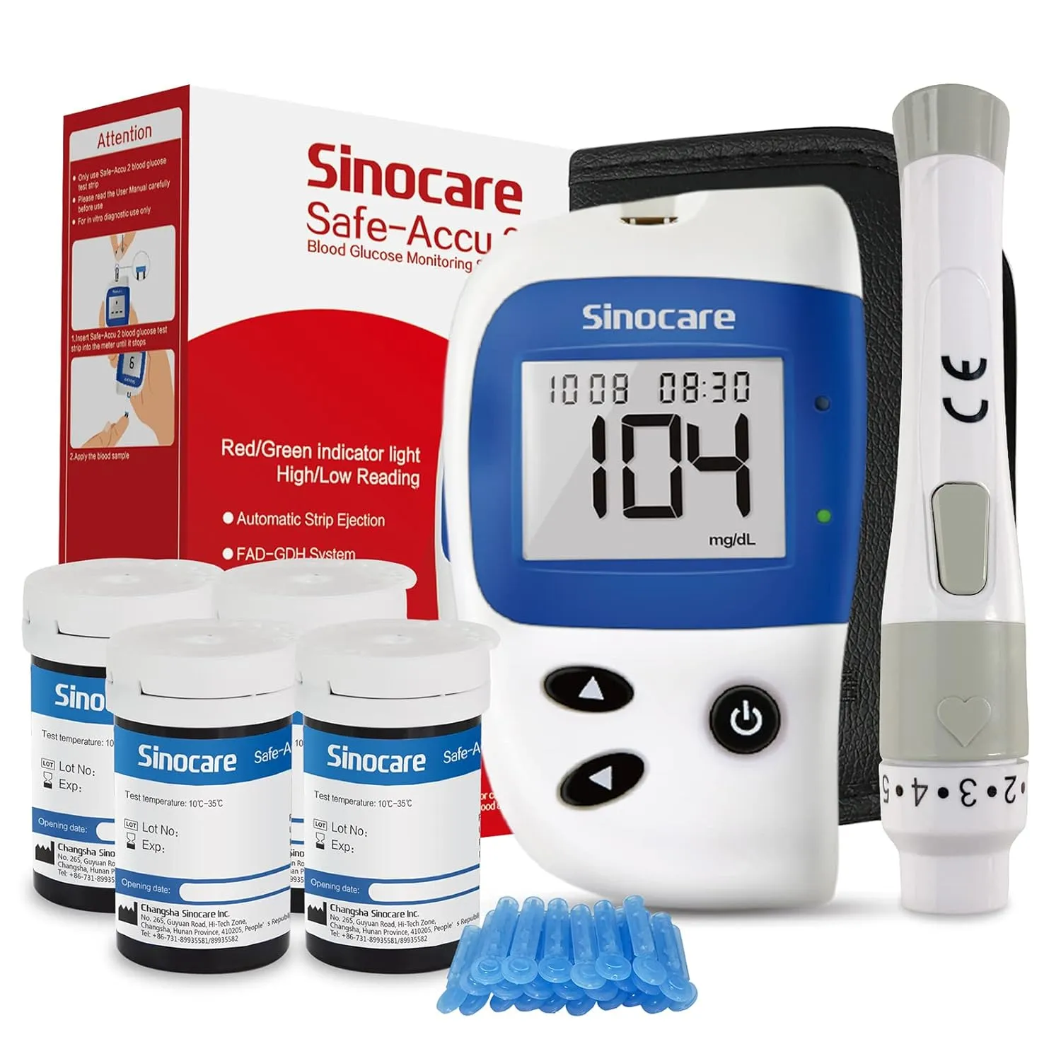 Sinocare Safe Accu2 Blood Glucose Monitor Set