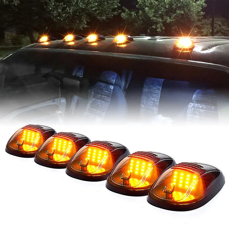 Smoked LED Roof Top Cab Clearance Light Kit - Set of 5