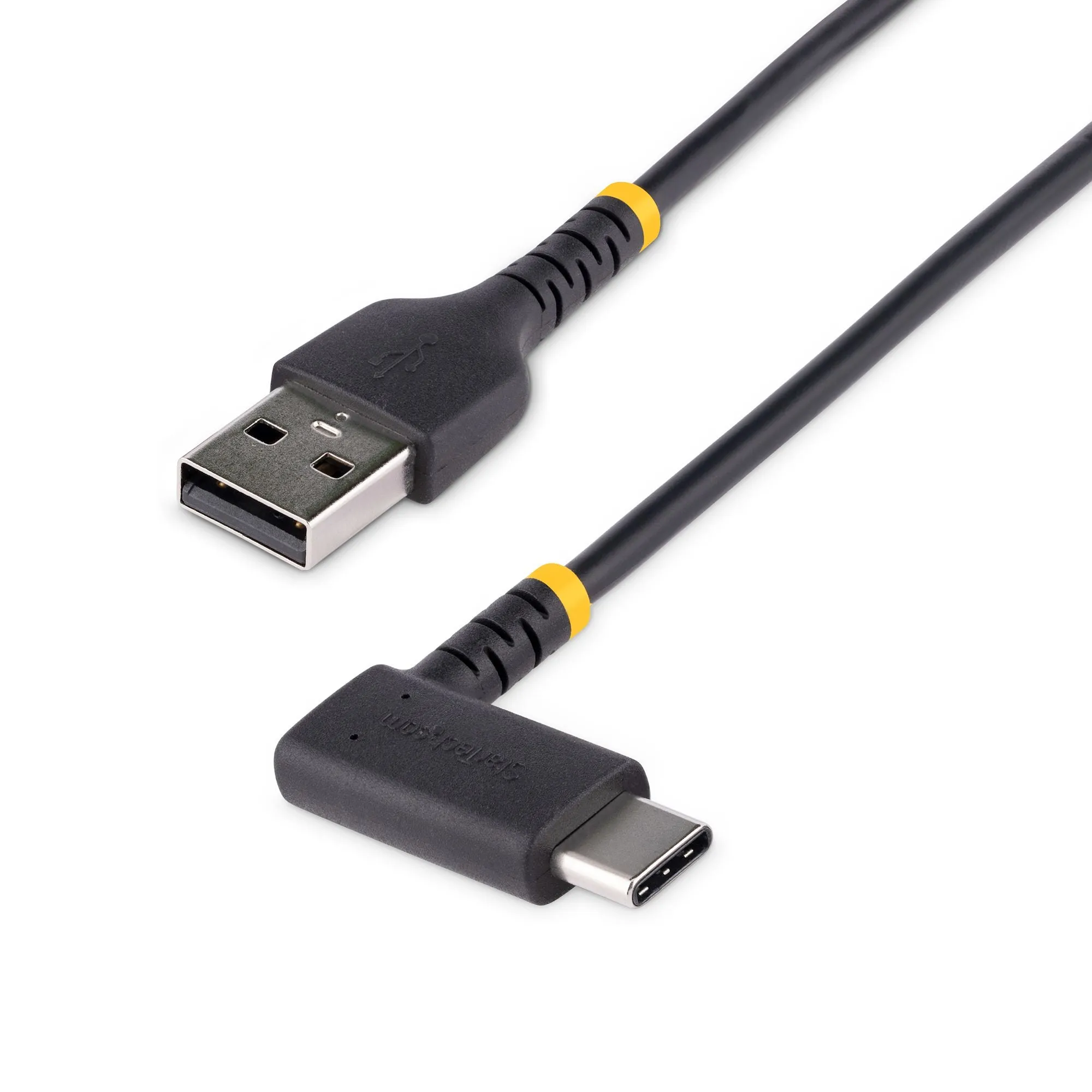 Startech.Com 3Ft (1M) Usb A To C Charging Cable Right Angle, Heavy Duty Fast Charge Usb-C Cable, Usb 2.0 A To Type-C, Du