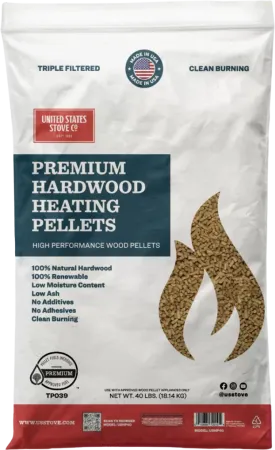 US Stove USHP40 Hardwood Heating Pellets for Pellet Stoves 40 lbs. Bag New